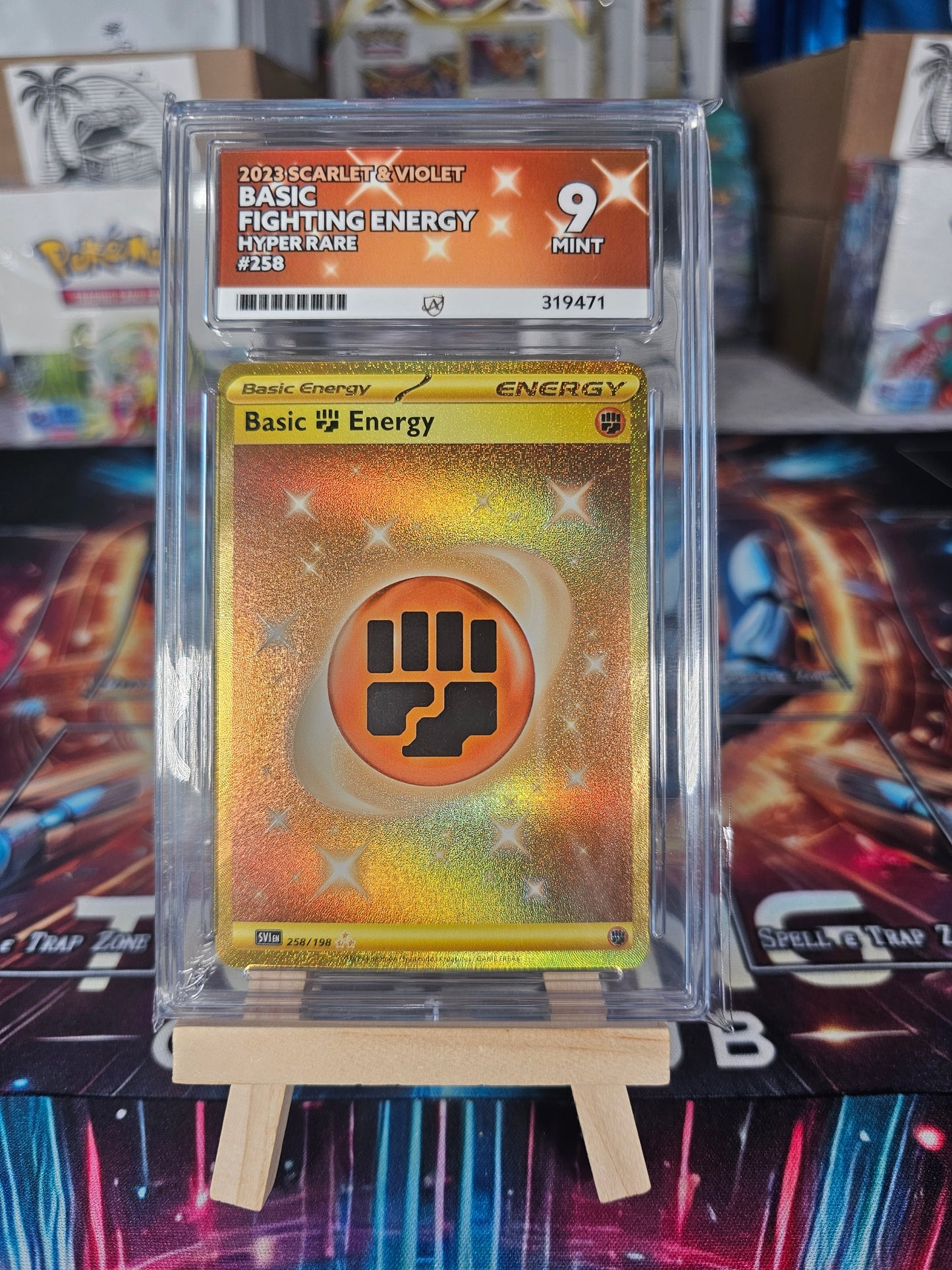 Basic Fighting Energy #258/198 Scarlet & Violet Base Set Graded MINT Ace 9