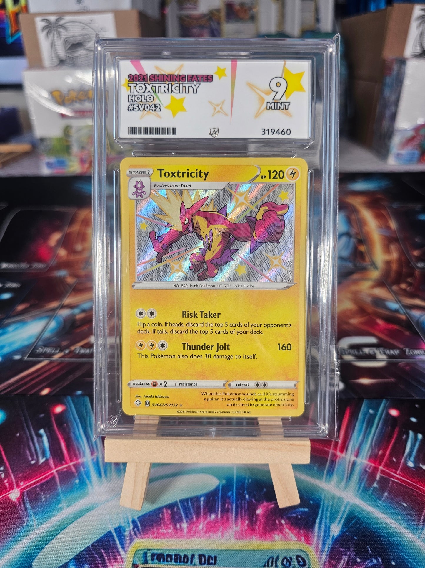 Toxtricity #SV042/SV122 Shining Fates Graded MINT Ace 9