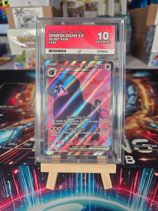 Oinkologne ex #234/198 Scarlet & Violet Base Set Graded GEM MINT Ace 10