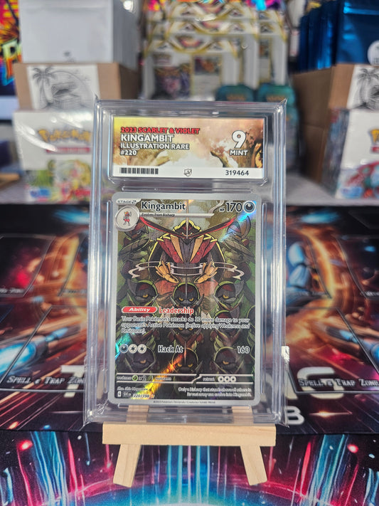 Kingambit #220/198 Scarlet & Violet Base Set Graded MINT Ace 9