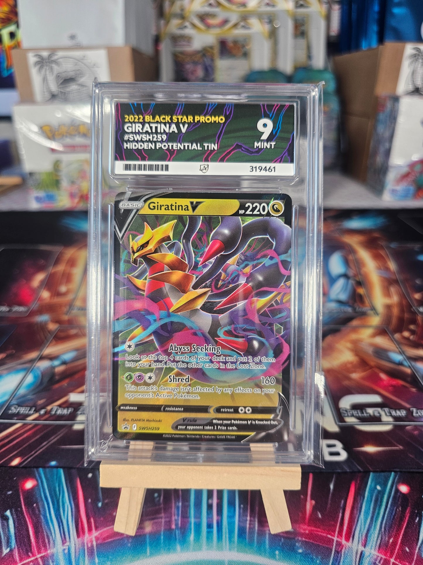 Giratina V #SWSH259 Hidden Potential Tin Black Star Promo Graded MINT Ace 9