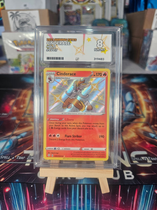Cinderace #SV017/SV122 Shining Fates Graded NM-MT Ace 8