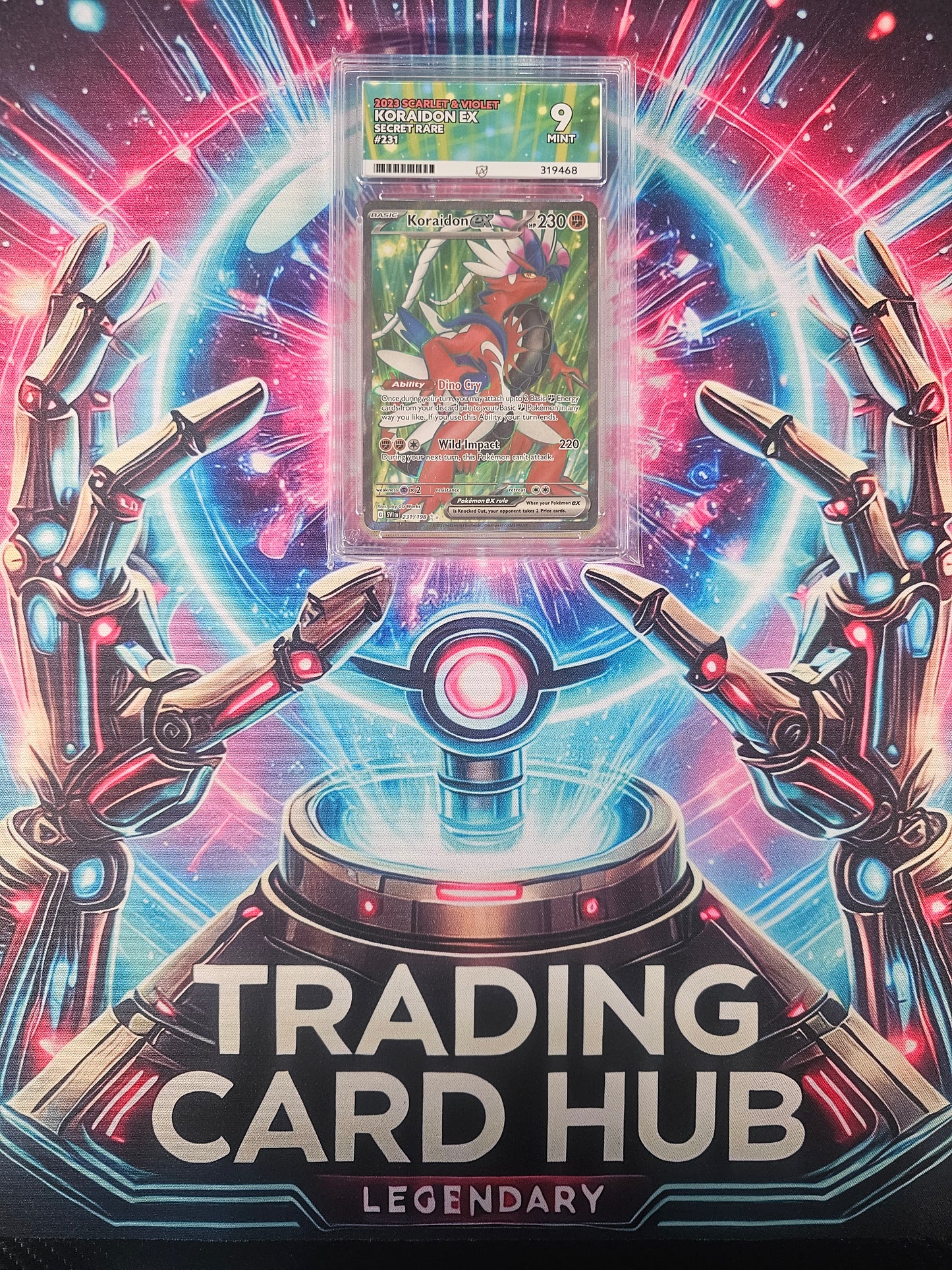 Koraidon ex #231/198 Scarlet & Violet Base Set Graded MINT Ace 9