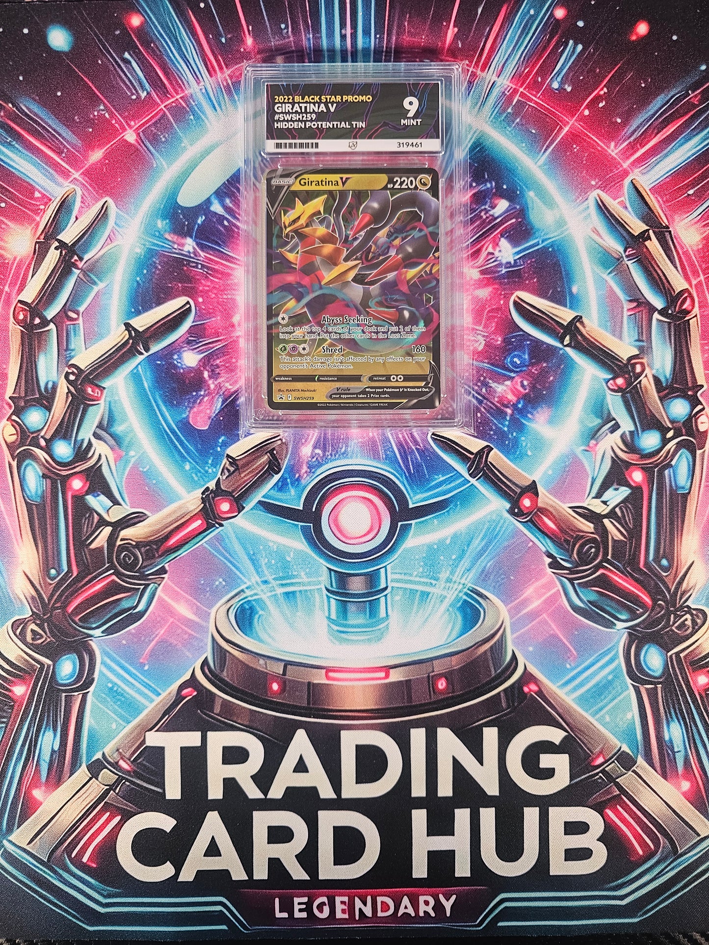 Giratina V #SWSH259 Hidden Potential Tin Black Star Promo Graded MINT Ace 9