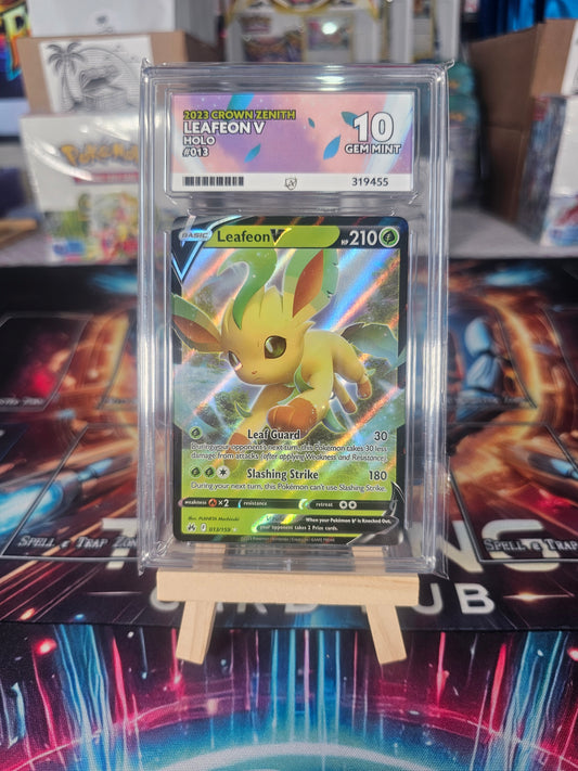 Leafeon V #013/159 Crown Zenith Graded GEM MINT Ace 10